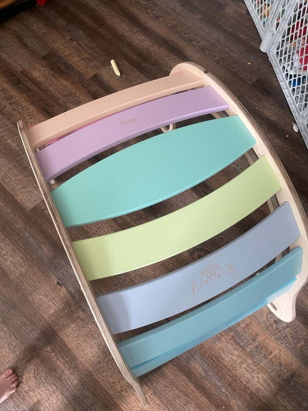 Wooden Climbing Arch Rocker Pastel